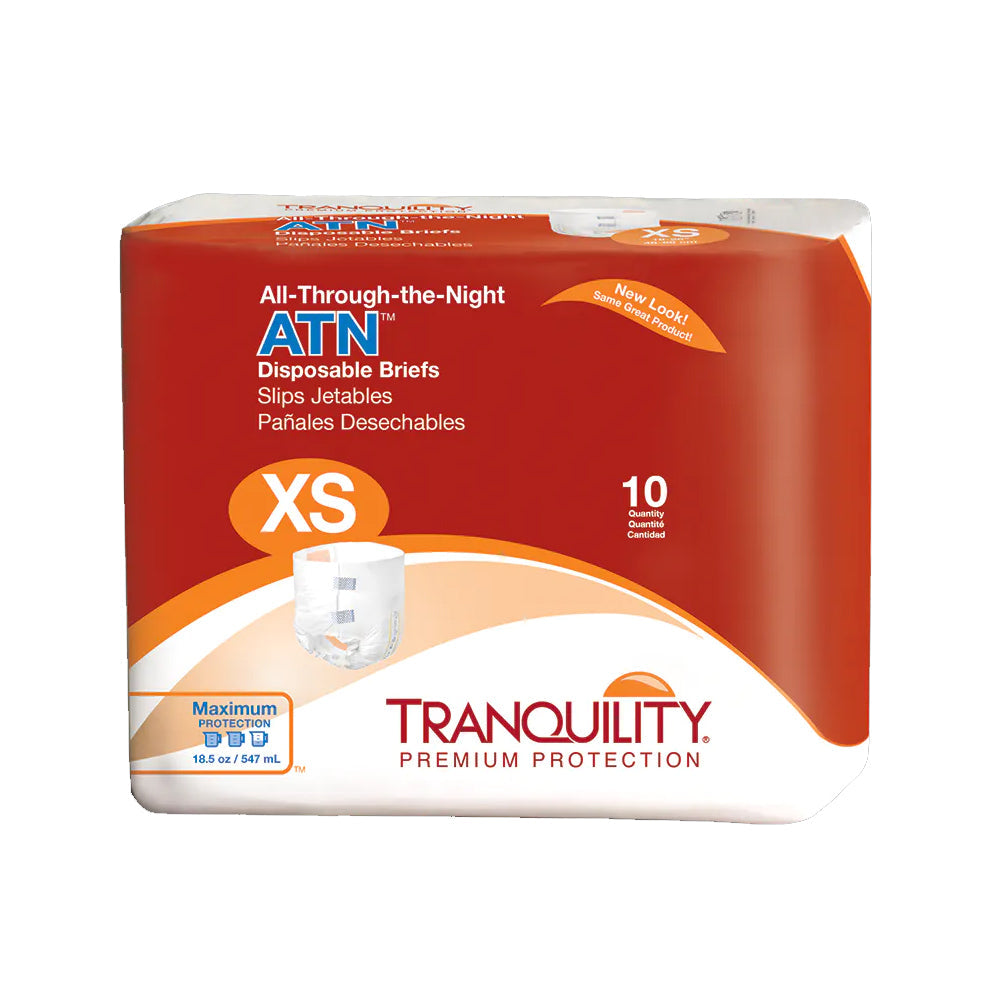 Tranquility Adult Diapers with Tabs Disposable All-Through-The-Night, Maximum