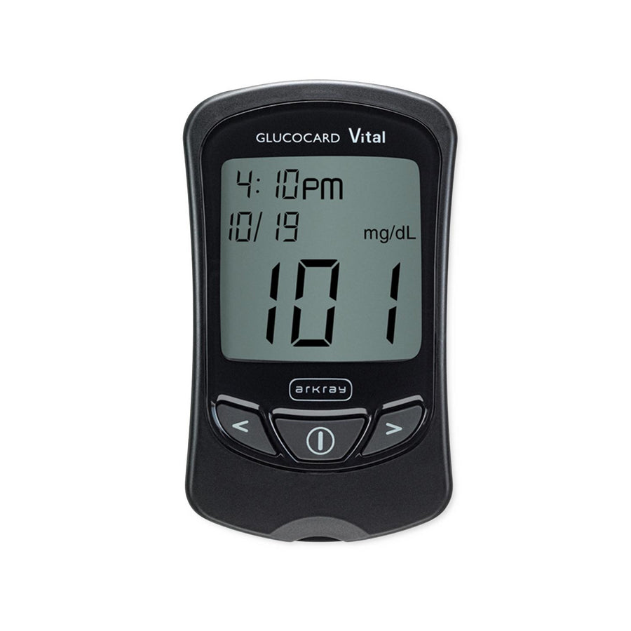 GLUCOCARD Vital Blood Glucose Meter Kit, Black