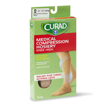 Load image into Gallery viewer, CURAD Compression Knee-High Hosiery - Tan Color