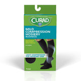 CURAD Knee 8-15mmHg Compression Socks - Black