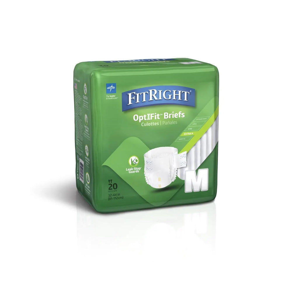 FitRight OptiFit Plus Adult Incontinence Briefs, Heavy Absorbency