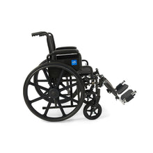Load image into Gallery viewer, 18&quot; Wide K1 Basic Nylon Wheelchair with Swing-Back Desk-Length Arms and Swing-Away Footrests