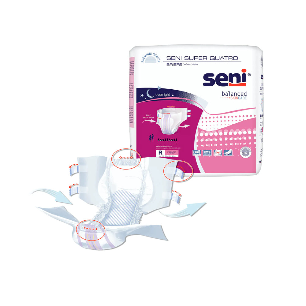 Seni Super Quatro Adult Diapers with Tabs