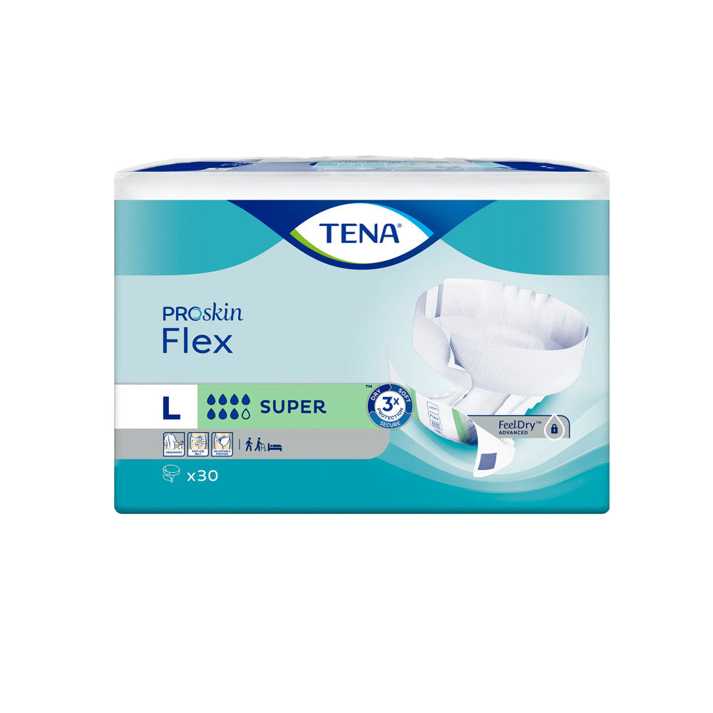 TENA ProSkin Flex Super Adult Diapers, Maximum Absorbency