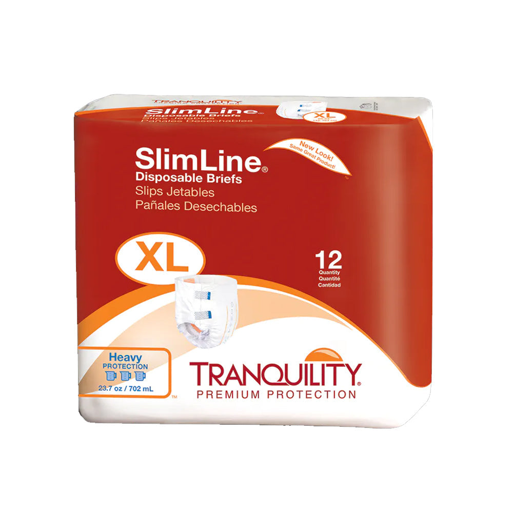 Tranquility SlimLine Disposable Adult Diapers with Tabs, Heavy